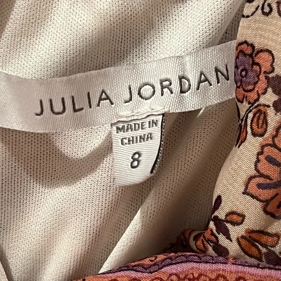 JULIA JORDAN V Neck Paisley Fit and Flare Dress Size 8. NWT - Picture 9 of 11